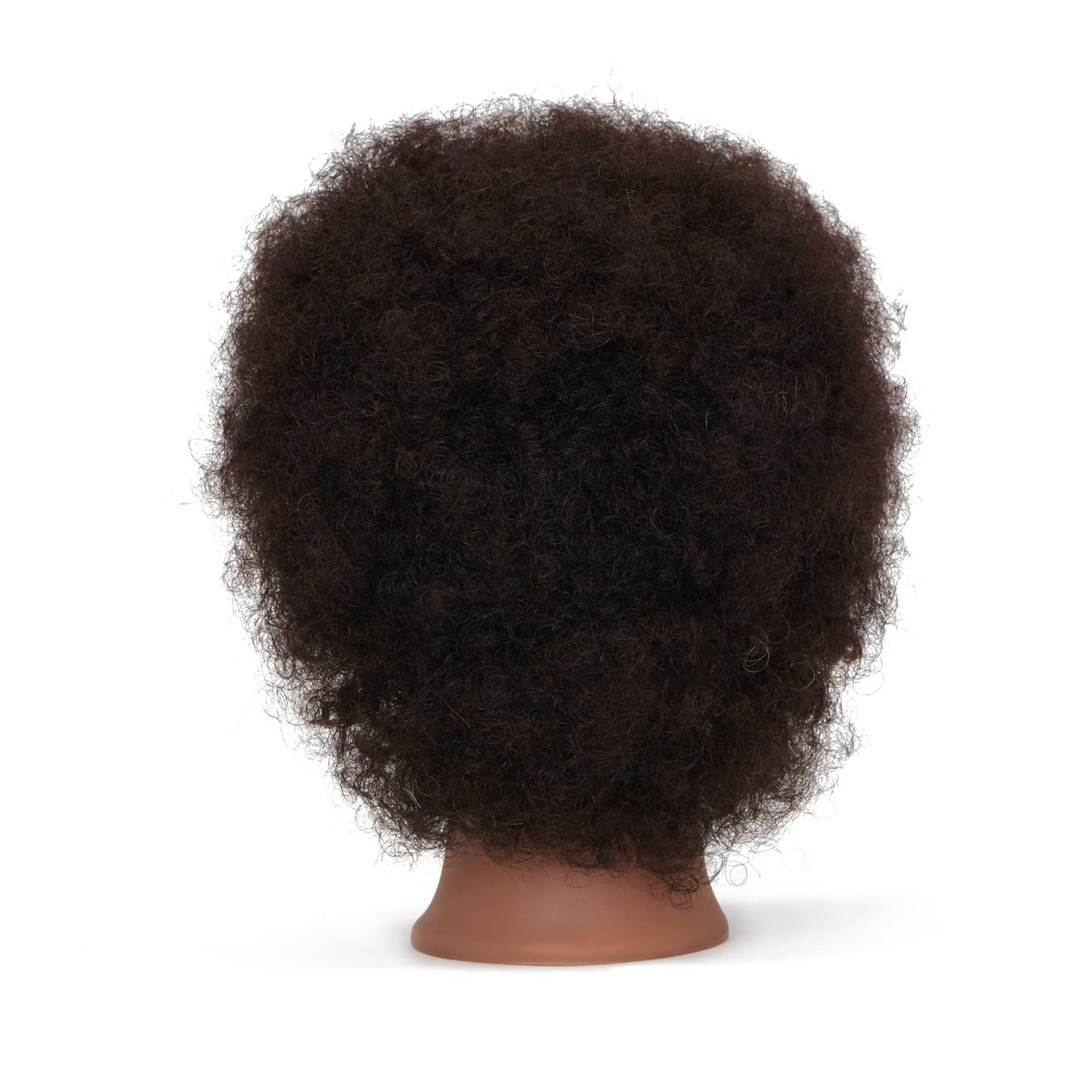 Hairingrid Mannequin Head African American with 100% Human Hair Cosmetology Afro Hair Manikin Head for Practice Styling Braiding and Free Clamp Holder (R72026B0210H)