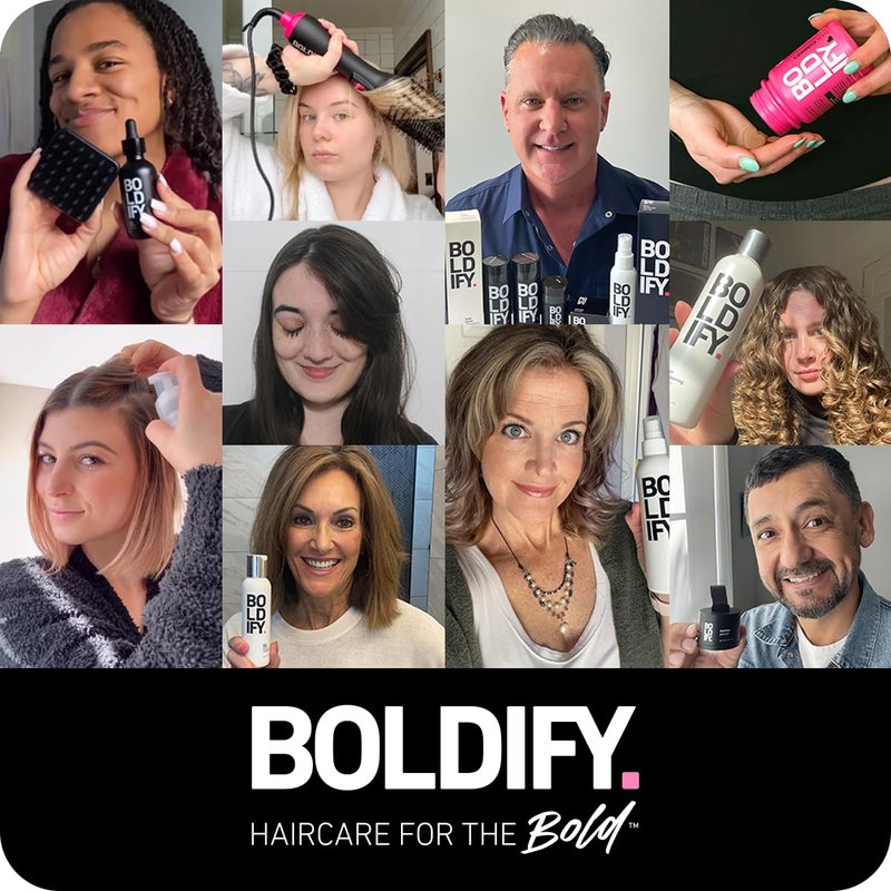 Boldify Full Body Volumizing Hair Spray - Mega-Volume - Blowout Heat Protection Spray with Thickening and Blow Dry Formula for Fine, Thin Hair - For Women & Men