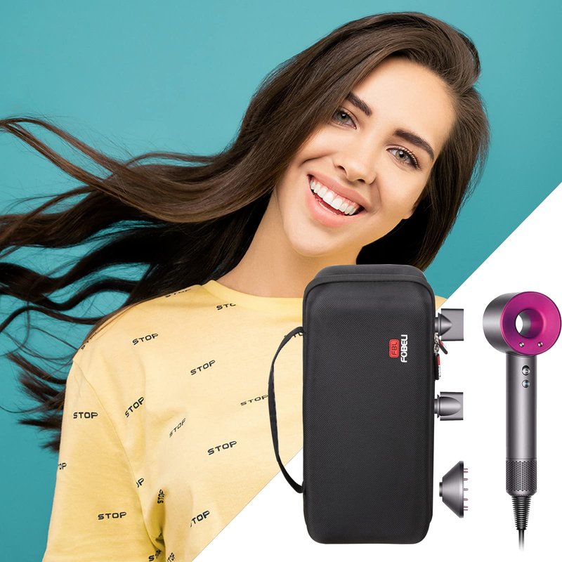 FBLFOBELI EVA Hard Travel Case for Dyson Supersonic Hair Dryer HD08 HD07 HD03 HD01 /Dyson Airwrap Complete Styler and Attachments/Shark HD112BRN HyperAIR Hair Dryer, Box Only