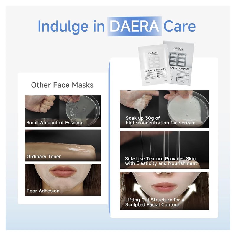 Korean Brightening Cream Face Mask - Dark Spot Correcting & Hydrating | 5 Sheets, Gentle for Sensitive Skin