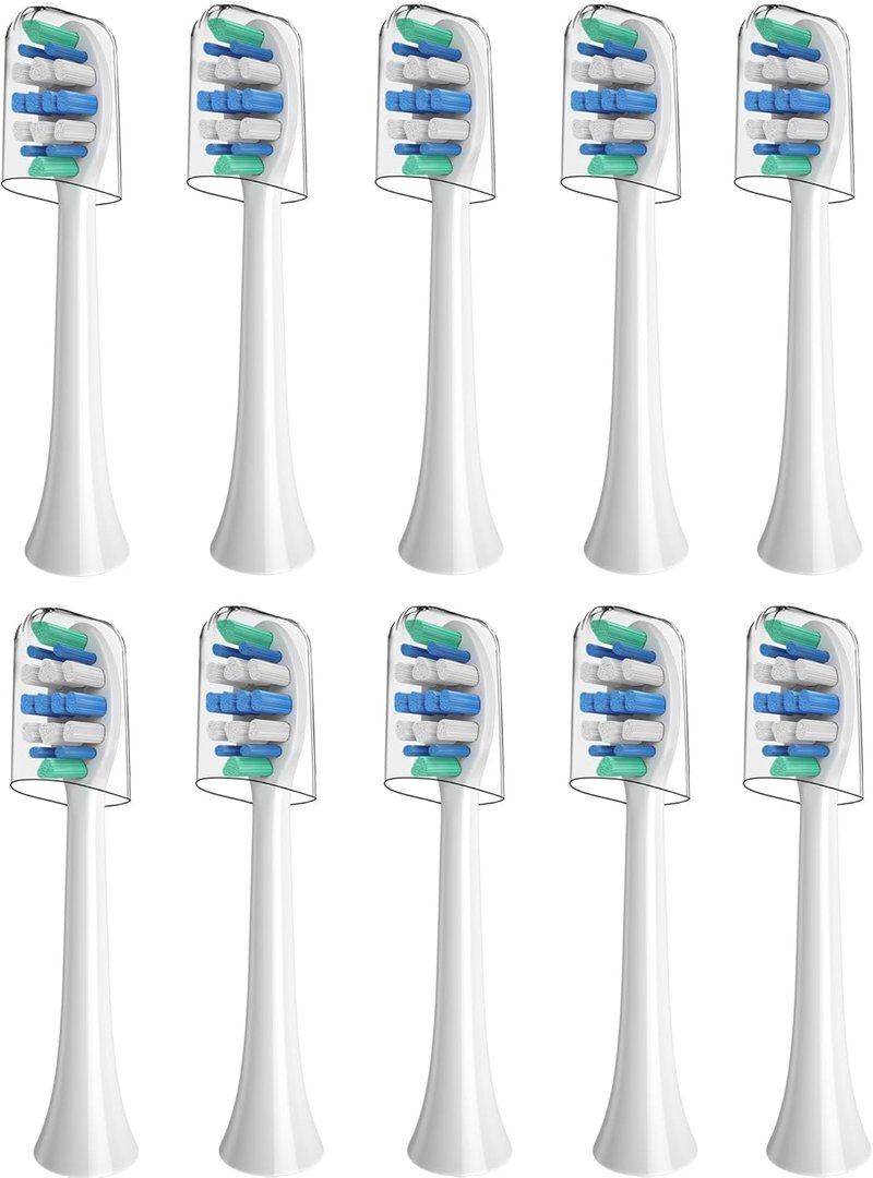 Replacement Toothbrush Heads for Philips Sonicare | 10-Pack Standard Brush Heads for DiamondClean & ProtectiveClean Models, White