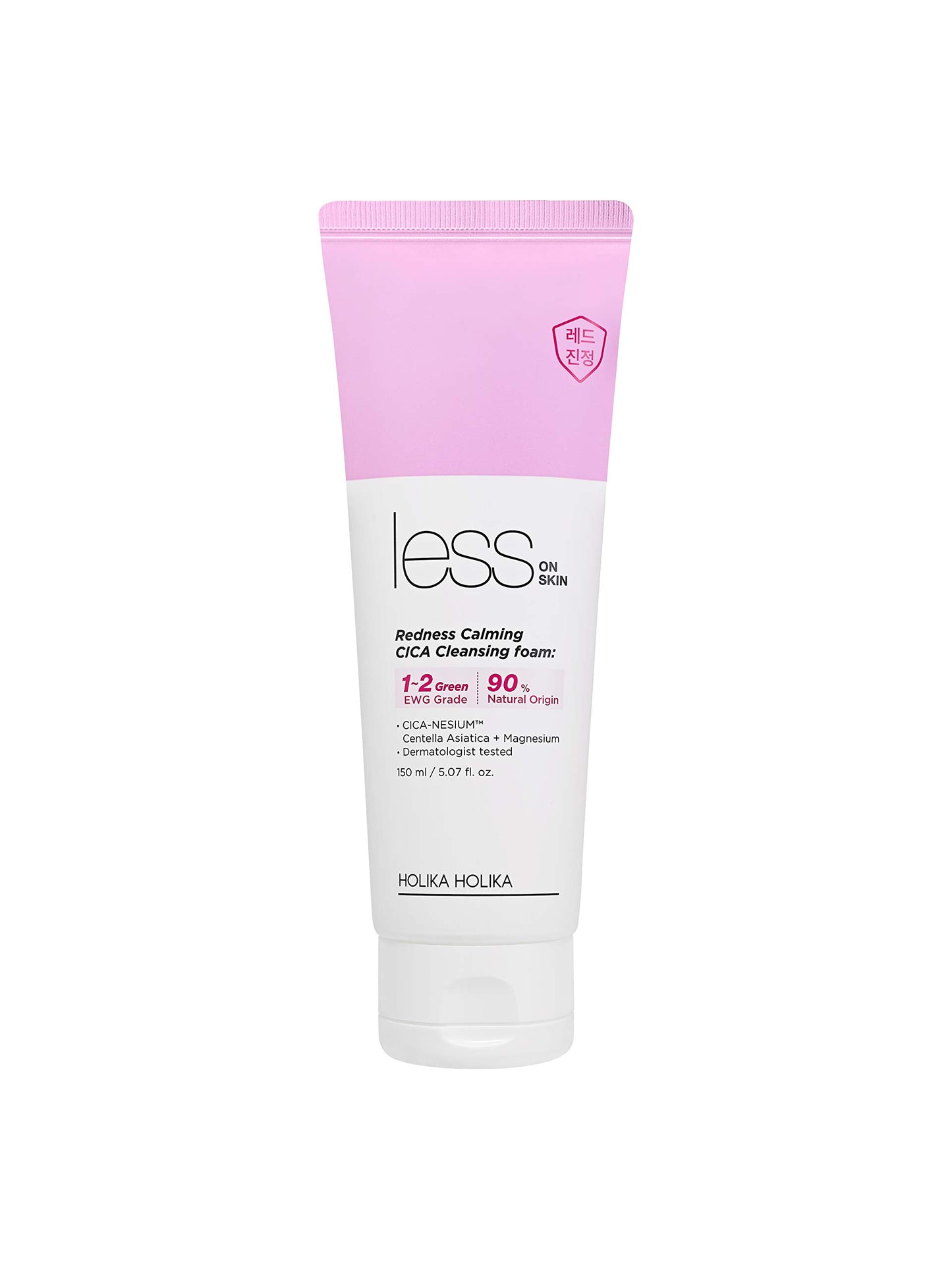 HOLIKA HOLIKA Less on Skin Redness Calming CICA Cleansing Foam 5.29 Ounce