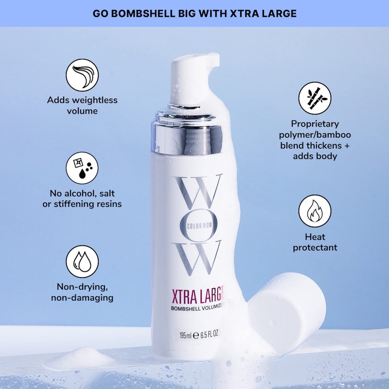 COLOR WOW Long-Lasting Blowout Bundle- Blowouts that last for days| Go big with XTRA LARGE Volumizer and go frizz-free with DREAM COAT anti-frizz spray| heat protection