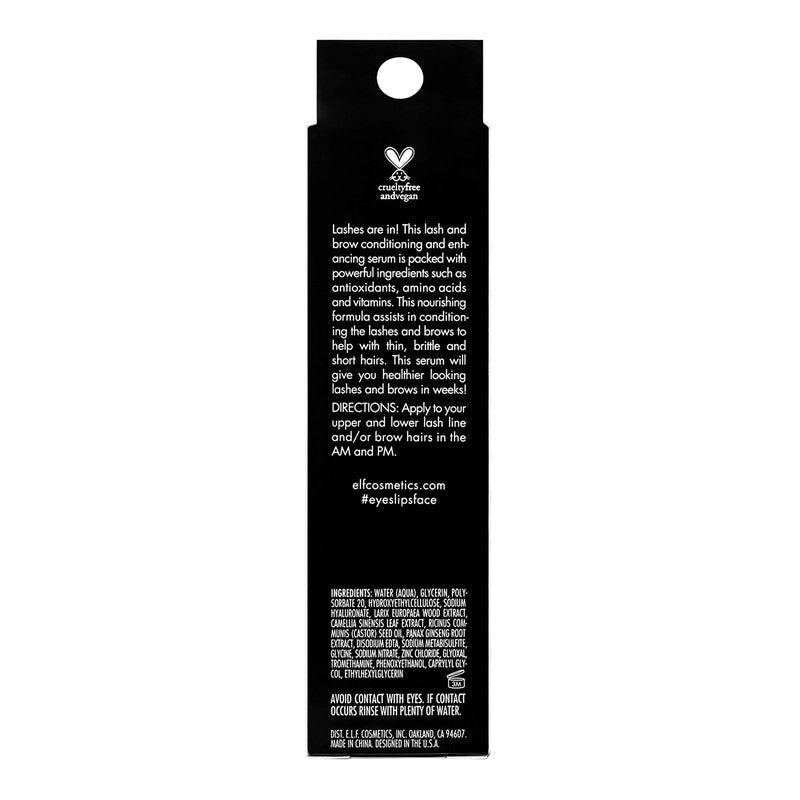 e.l.f. Enhancing Lash & Brow Serum, Promotes Longer-Looking Lashes & Brows, Nourishing & Conditioning Formula, Clear, 0.12 Fl Oz (3.5mL)