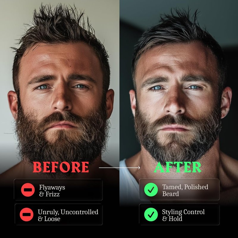 Striking Viking Beard Balm for Men -2 Oz (1 Pack), Blue Ocean - Leave in Beard Conditioner - Styling Balm Made with Naturally Derived Beard Butter, Argan & Jojoba Oils