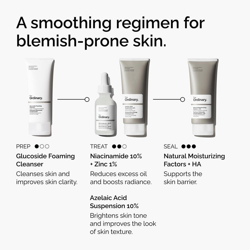 The Ordinary Azelaic Acid Suspension 10%, Formula for Uneven and Blemish-Prone Skin, 1 Fl Oz (Pack of 2)