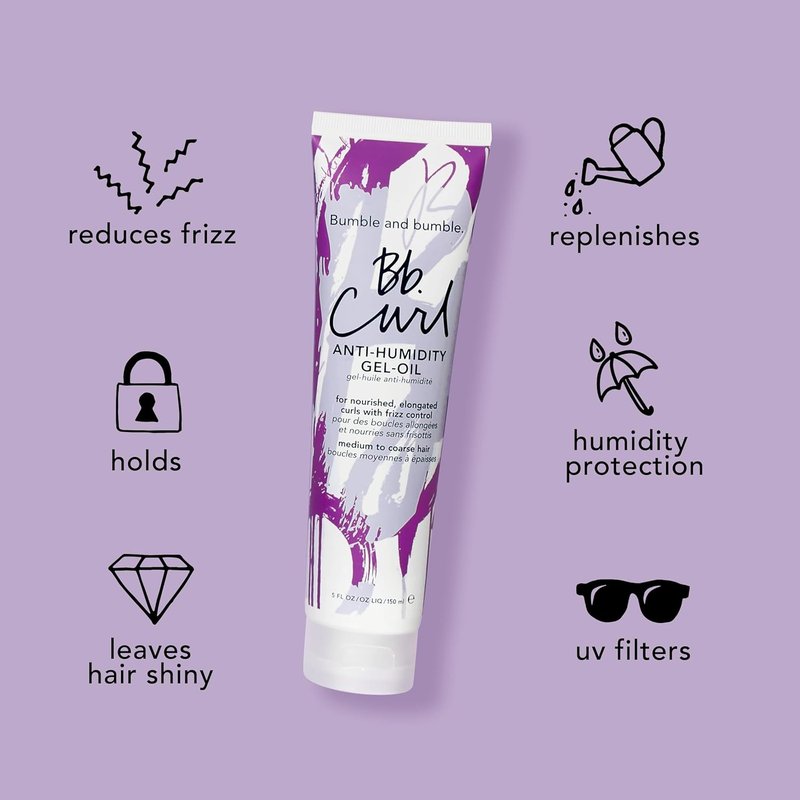 Bumble and Bumble Curl Anti-Humidity Gel-Oil - Frizz Control & Shine for Curly Hair | 5 Fl Oz