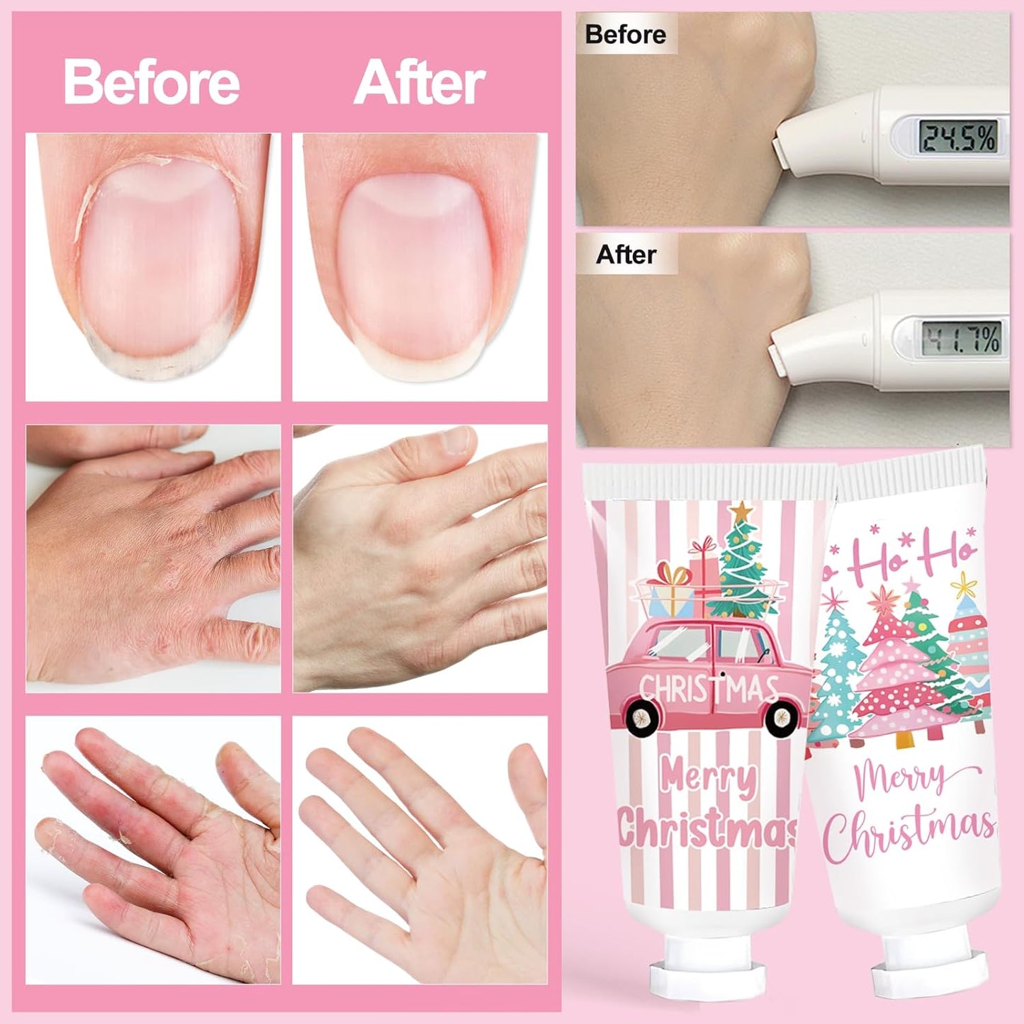 50 Pcs Christmas Hand Cream Set - Travel Size Winter Scented Lotion for Women & Girls - Unique Stocking Stuffers (Nutcracker)