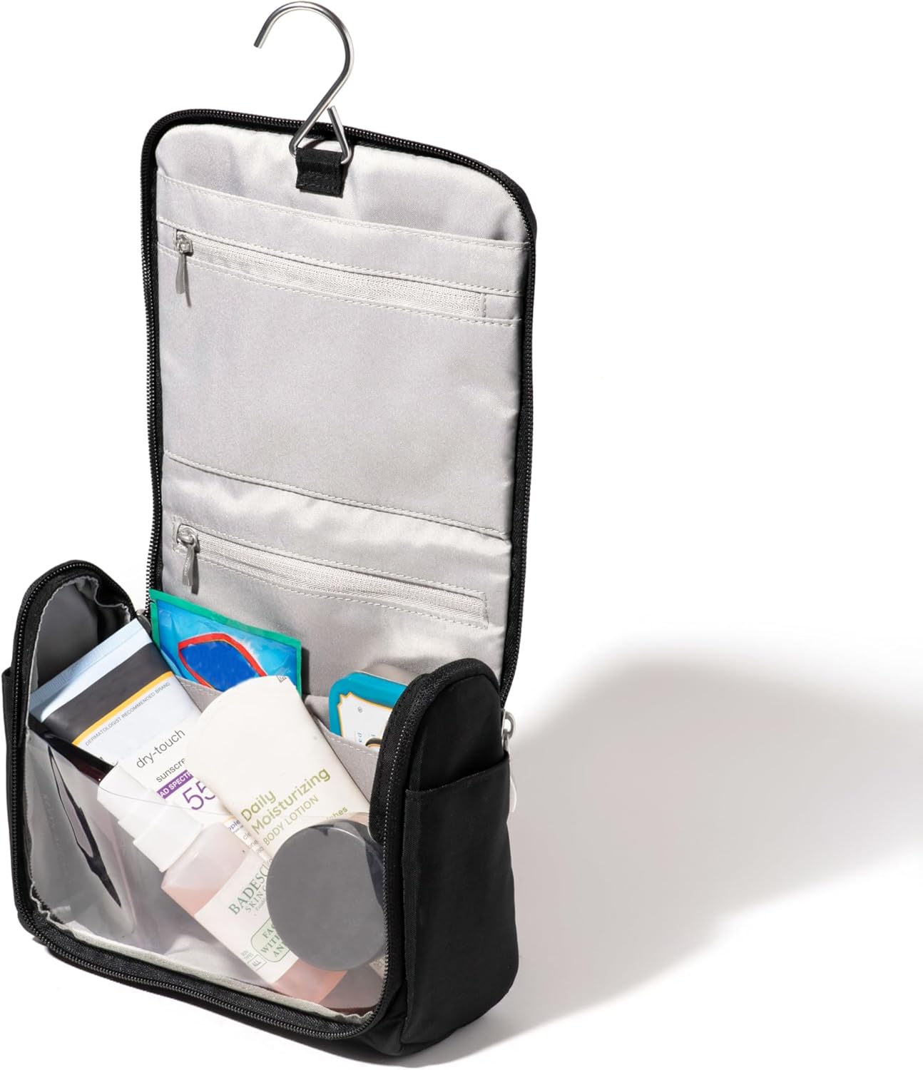 Baggallini Small Toiletry Kit - Lightweight 5x8 Inch Travel Makeup Bag | Water-Resistant Design