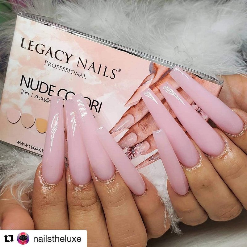 Legacy Nails Professional ACRYLIC NAIL POWDER COLLECTION - High-Pigment Formula, Long-Lasting Wear & Salon-Quality Nail Art, Extensions, and Sculpting (NUDE COLORI COLLECTION)