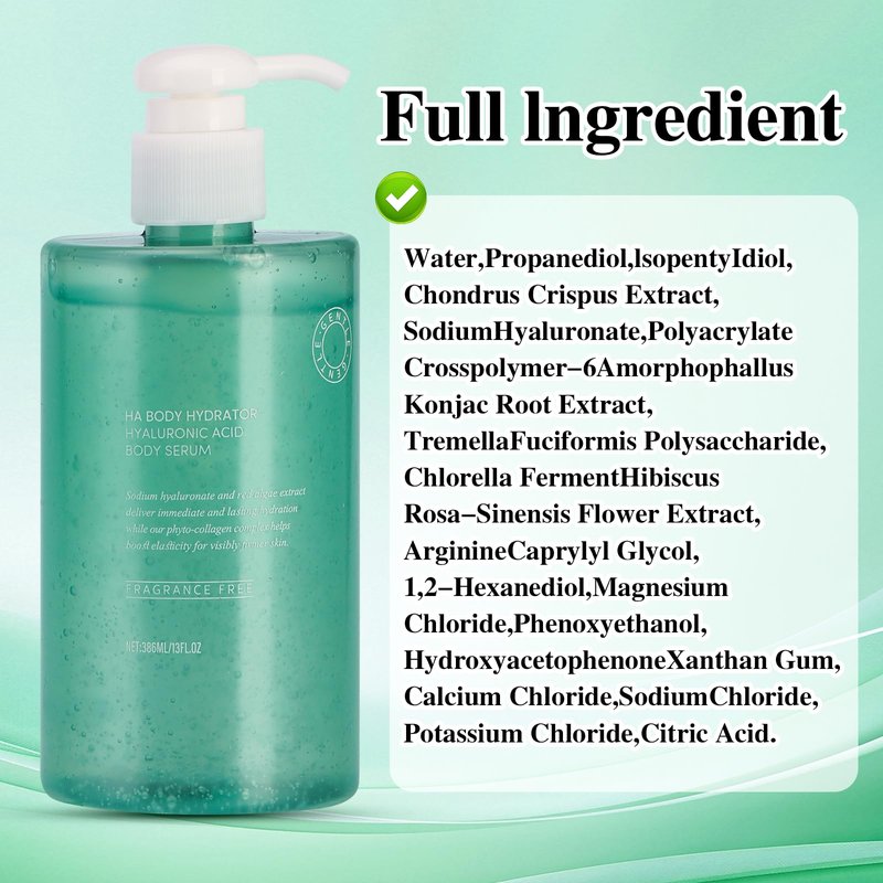 ONRSV Body Hydrator Hyaluronic Acid Body Serum for Dry Skin, Body Lotion with Red Algae Extract, Long-Lasting Moisturizing, Rich Yet Non-Greasy Moisturizer for Men & Women
