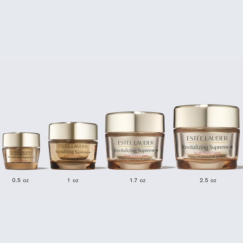 Estée Lauder Revitalizing Supreme+ Youth Power Cream Moisturizer with Hyaluronic Acid & Peptides, Anti Aging, Travel Size | Face & Neck Cream, 0.5 Ounce