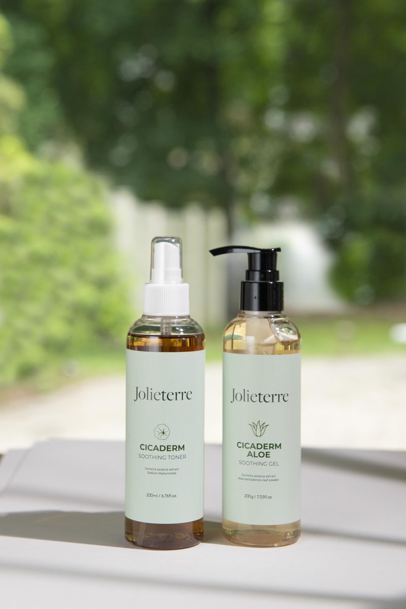 Jolieterre CicaDerm Aloe Soothing Gel for Face & Body – Calming Gel with Cica & Aloe Vera, 200ml