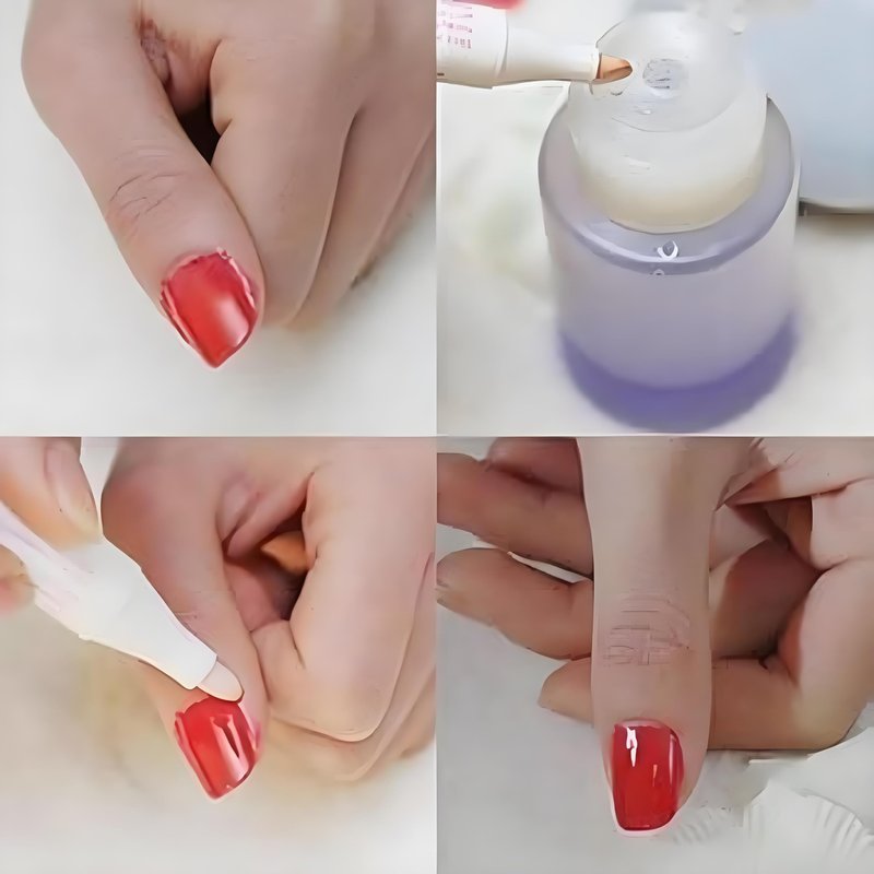 Nail Polish Corrector Pen with 3 Replaceable Tips - Manicure Tool for Quick Nail Art Mistakes Cleanup