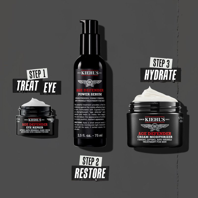 Kiehl's Age Defender Eye Repair, Men's Anti-Aging Eye Cream, Reduces Dark Circles, Wrinkles and Puffiness while Firming Skin, Minimizes Crow's Feet and Under-Eye Wrinkles, Fragrance and Paraben Free