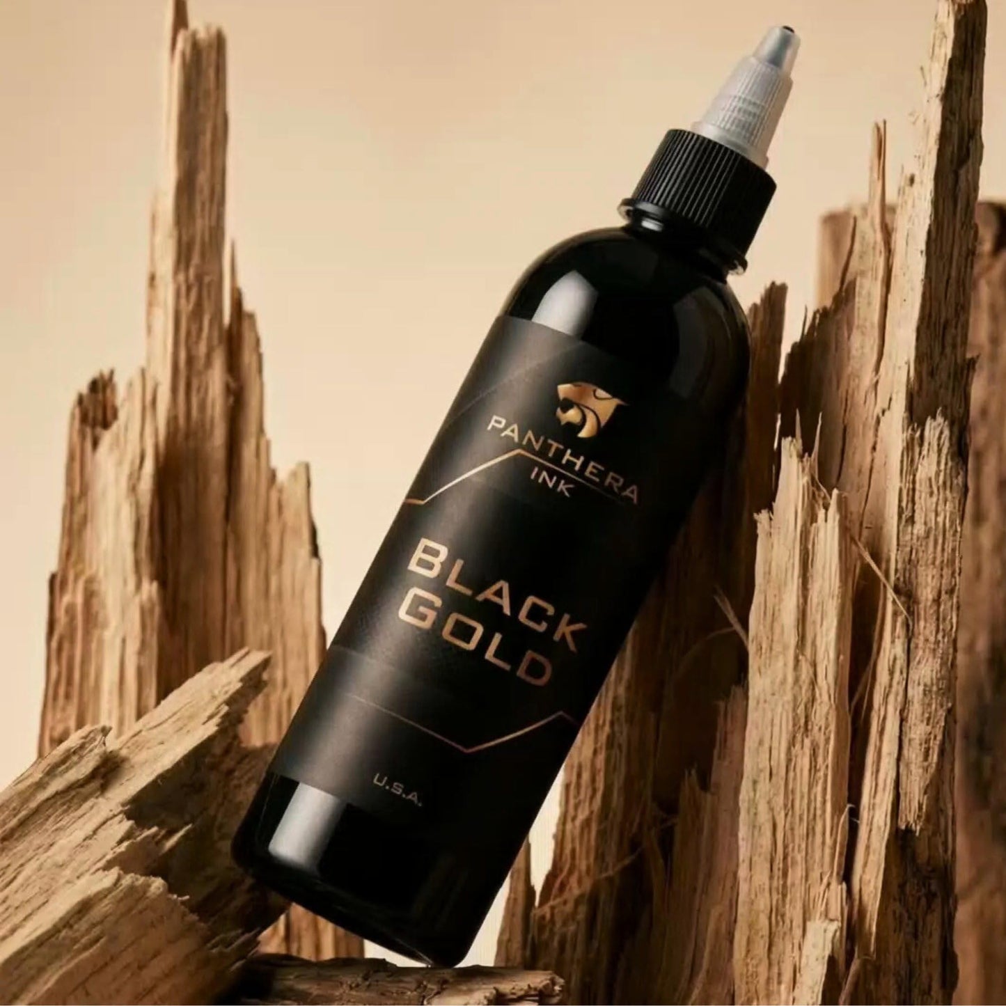 Panthera Black BLK Gold Tattoo Ink 150ml/5fl oz - Professional Tattoo Ink Suitable for All Types of Tattoos. EU Compliant