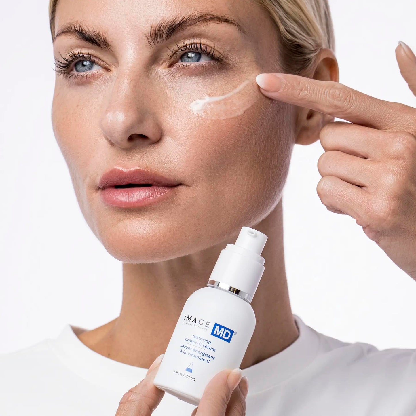 IMAGE Skincare, IMAGE MD Restoring Power-C Serum, 20% Vitamin C, Ferulic Acid Facial Serum to Reduce Pigmentation, Firm, Brighten Skin, 1 fl oz