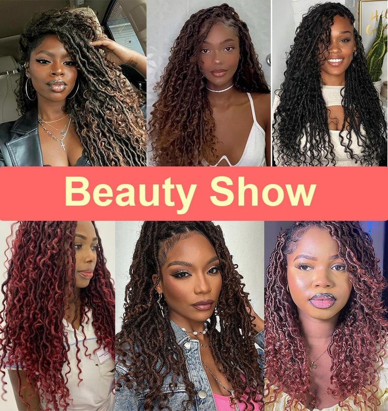 Goddess Locs Crochet Hair - 10 Inch Ombre Blonde Boho Style | Pre-Looped with Curly Ends