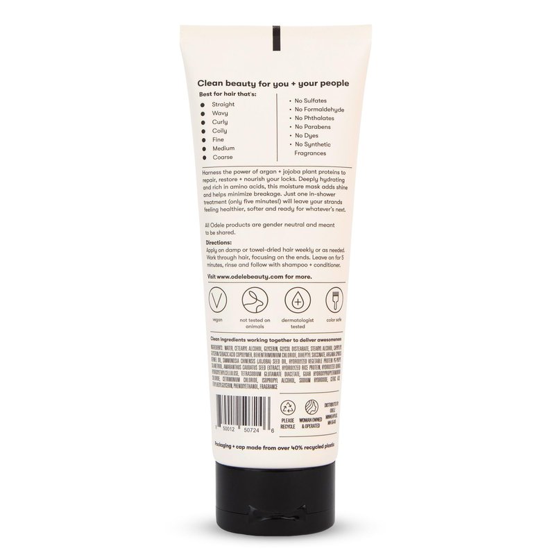 Odele Moisture Hair Mask, Conditioner Treatment with Jojoba and Argan Oils for All Hair Types + Textures, 8 Fl Oz