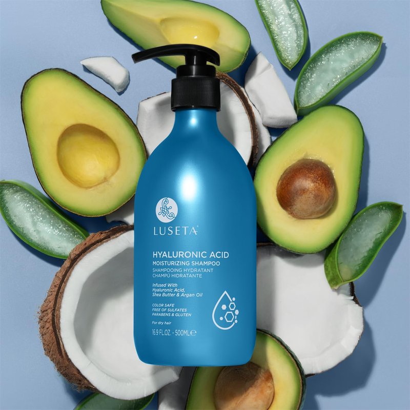 Luseta Hyaluronic Acid Moisturizing Shampoo for Dry and Damaged Hair, Sulfate Free Shampoo and Conditioner for Women Infused with Avocado Argan Oil and Shea Butter Paraben-Free 33.8oz