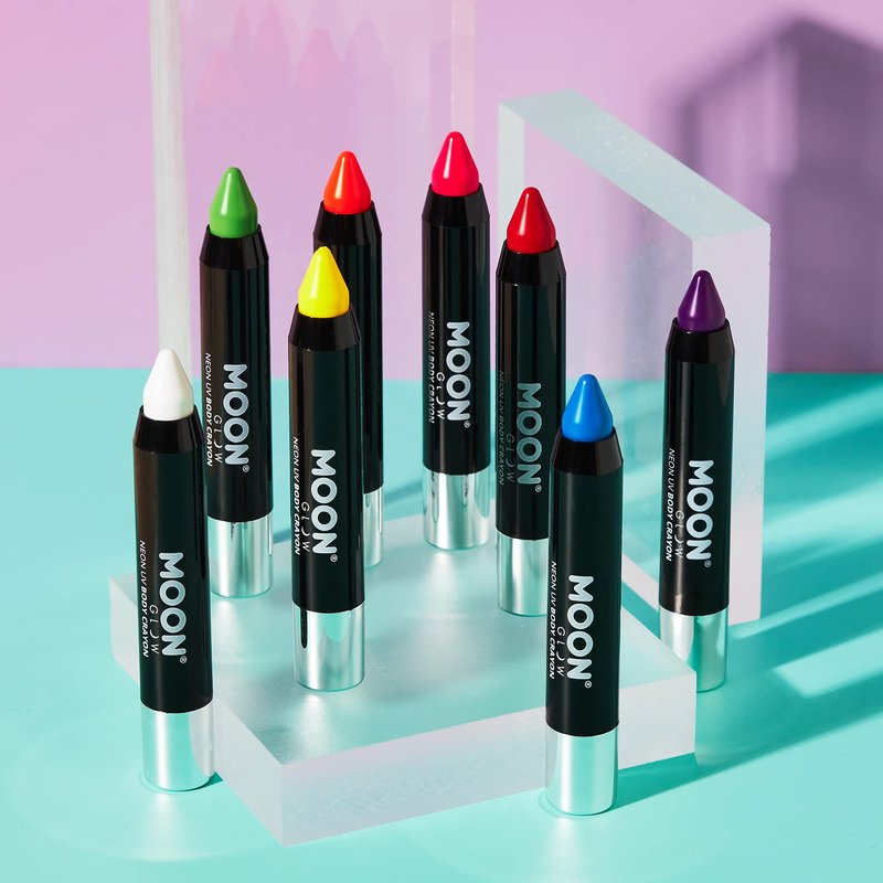 Moon Glow - Neon UV Paint Stick Body Crayon for The Face & Body – White