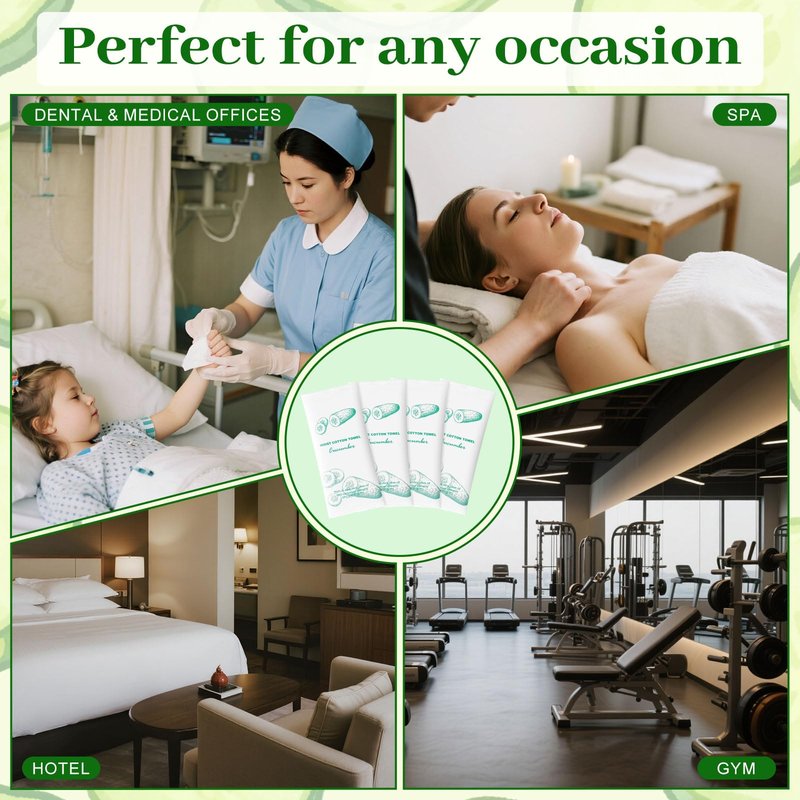Moist Cotton Towel Bulk Moist Towelettes Individually Wrapped,White Towel Services,Refreshment Pre Moistened Towels for Dentist Travel Sport Party Hotel 50,Lavender