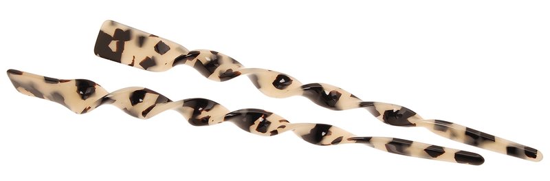 France Luxe Twisted Hair Stick Pair - Ivory Tokyo