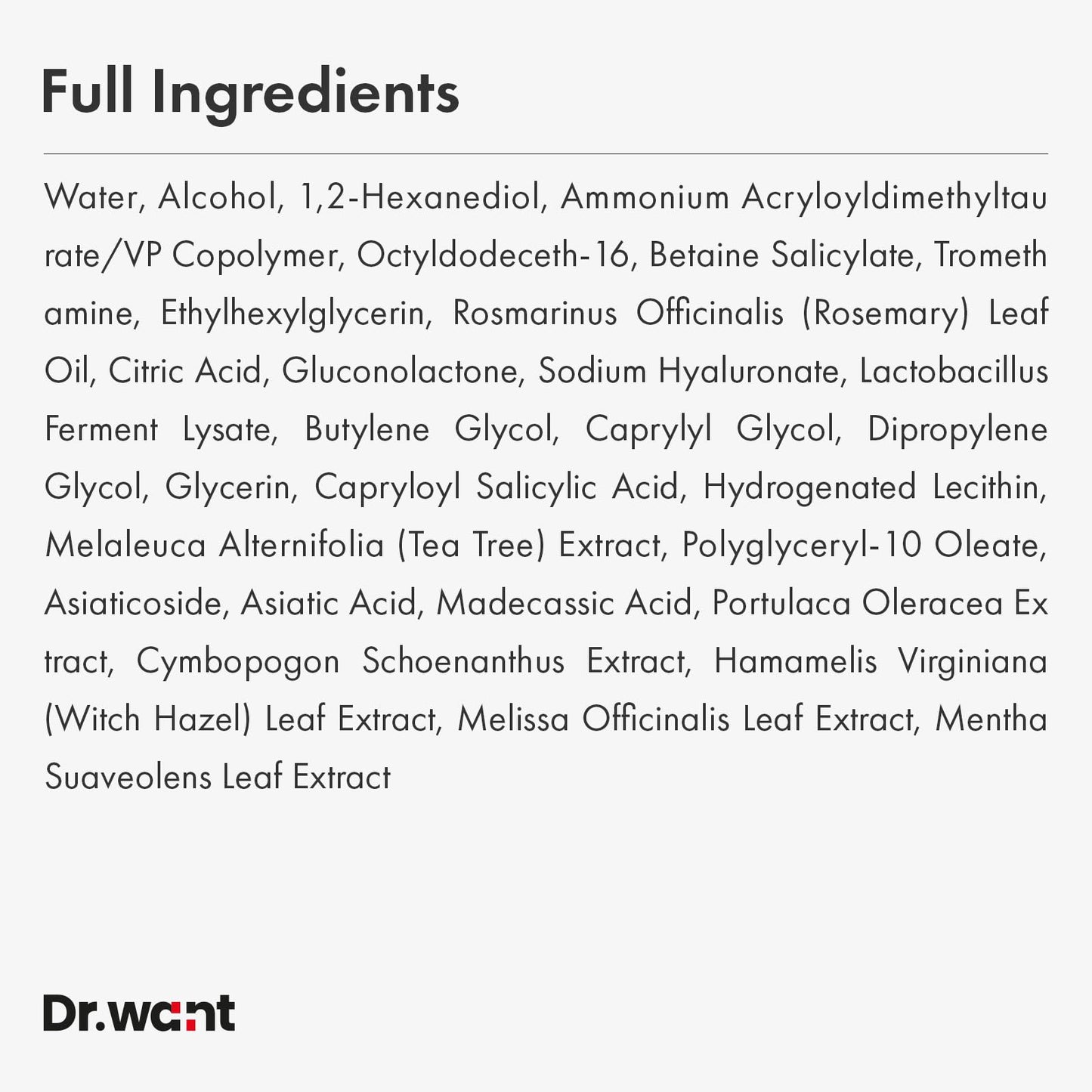 DR.WANT Red BHA Gel, AHA PHA LHA Exfoliating for Blemish-Prone Skin