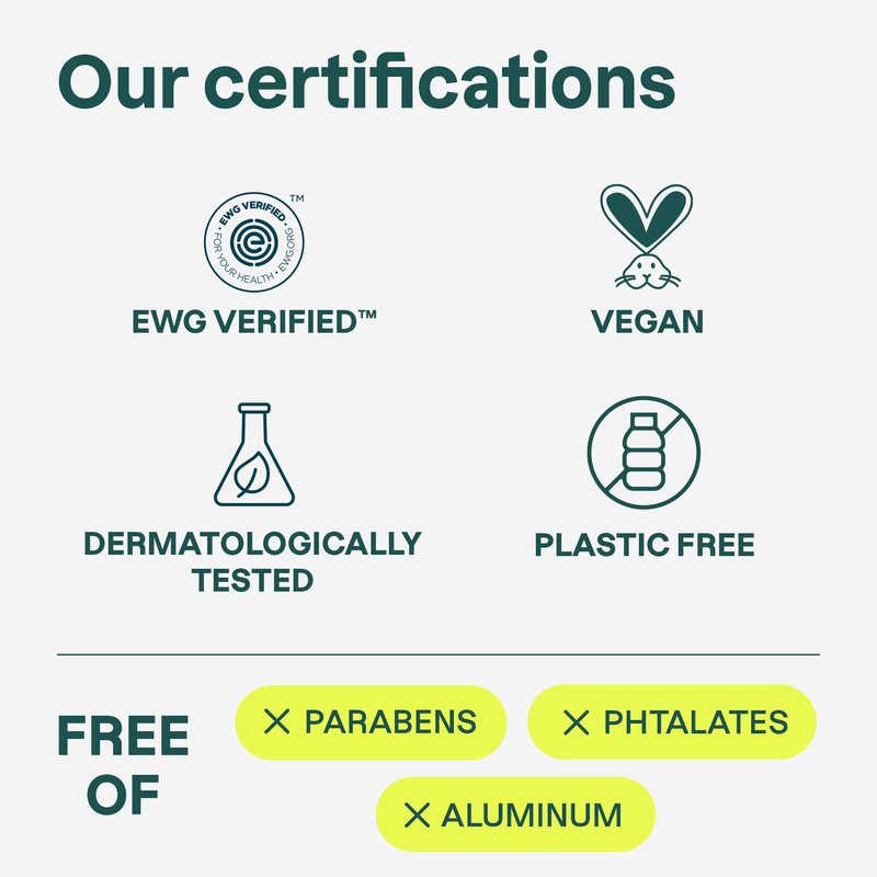 ATTITUDE Plastic-Free Deodorant, EWG Verified, Aluminum Free, Vegan Naturally Sourced Body Deodorants for Women & Men, Dermatologically Tested, Olive Leaves, 3 Ounces