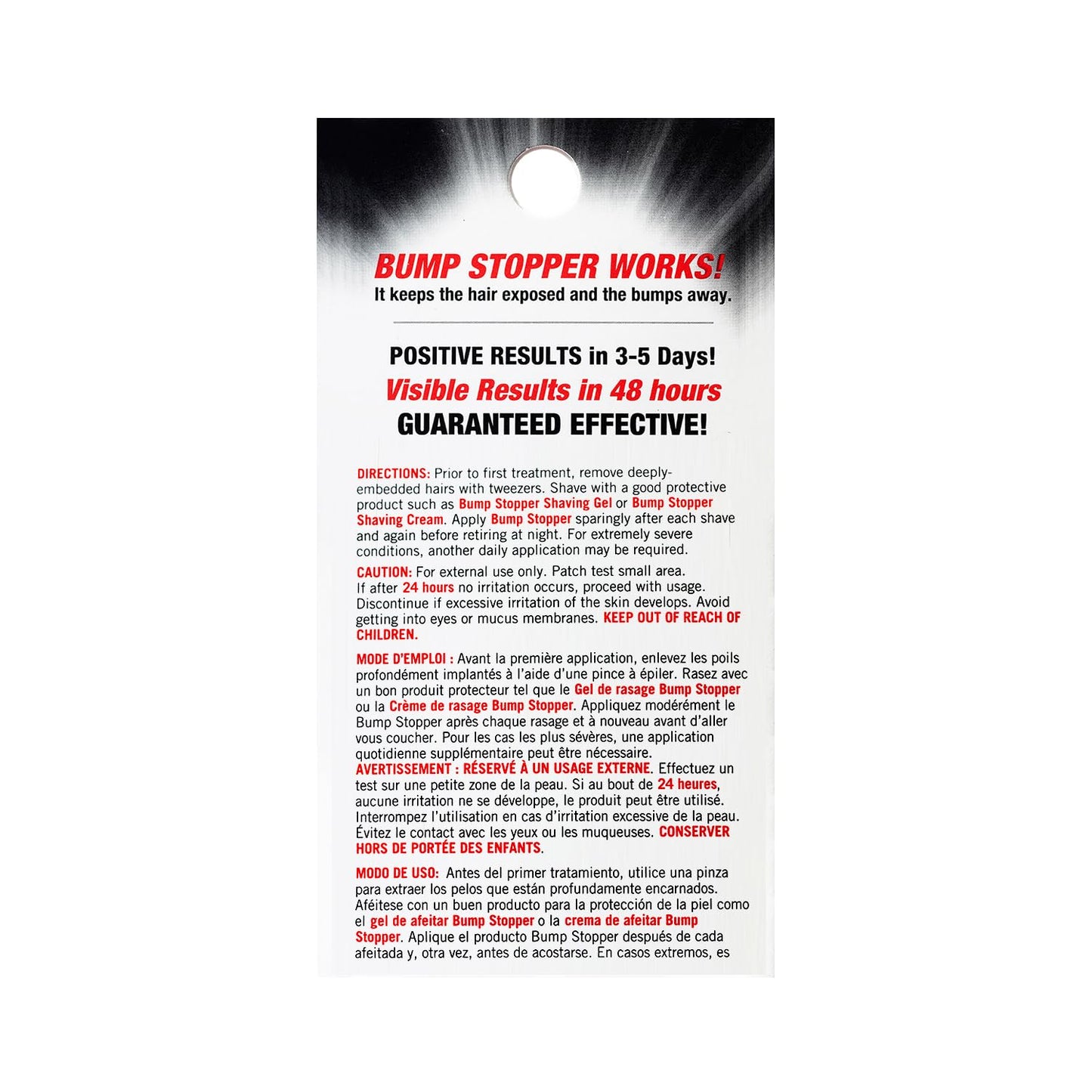 High Time Bump Stopper 2 Double Strength Ingrown Hair Cream for Face and Body | Aftershave Lotion for Men and Women | Razor Bump Balm | 0.5 OZ (5 Pack)