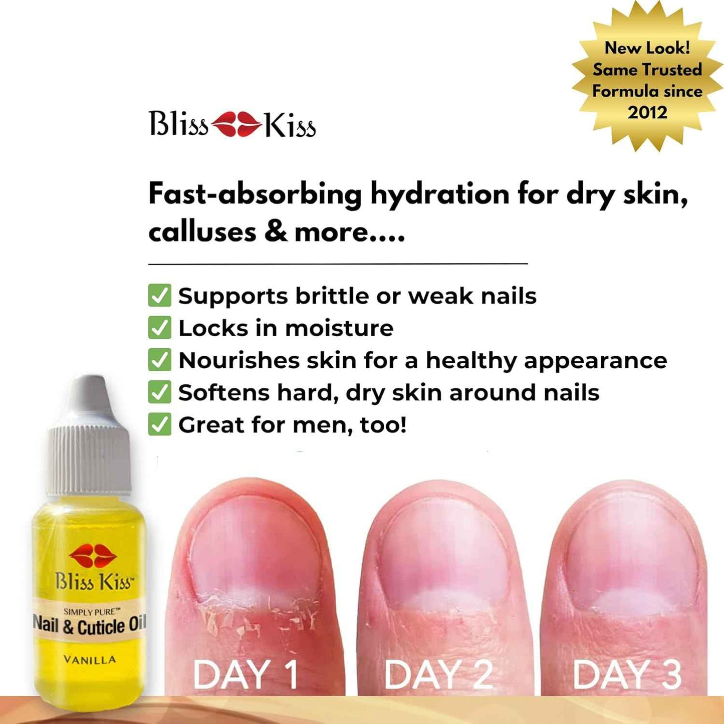 Bliss Kiss Nail Oil Pen & Simply Pure Cuticle Oil Bundle - 15ml Refillable Set
