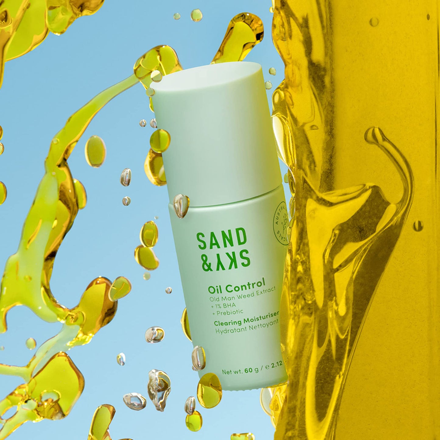 Sand & Sky Oil Control Lightweight Moisturizer with Salicylic Acid & Niacinamide - Oil-Free Face Cream for Blemish-Prone Skin, Balances Oil Production