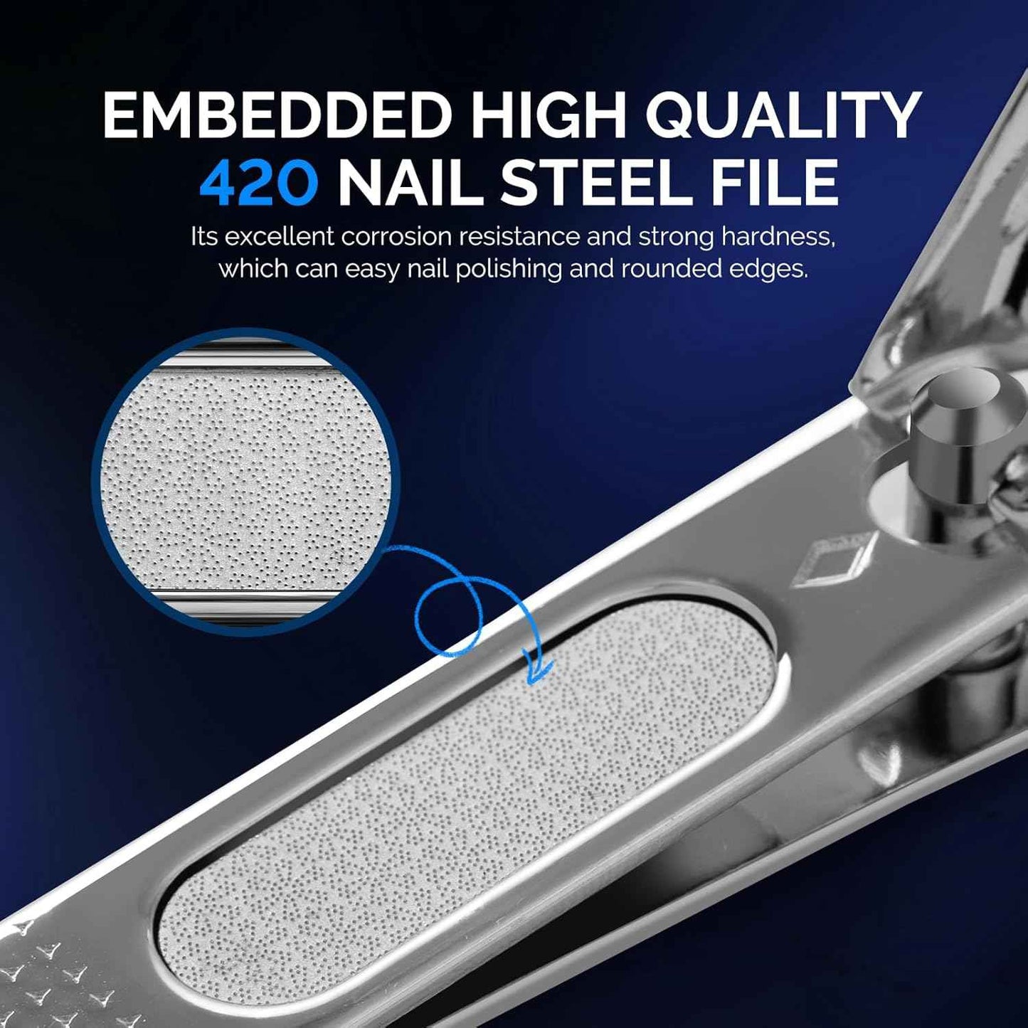 Professional Electric Nail Drill 30000 RPM & 2-in-1 Nail Clippers Set - Blue