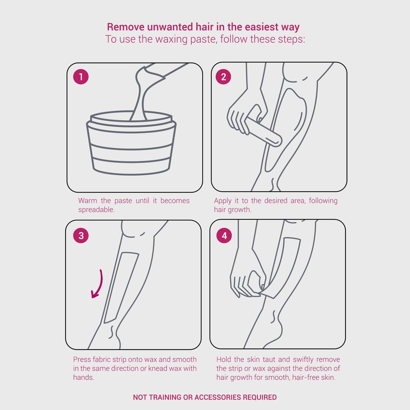 DEPIL BELLA Brazilian Sugar Wax, Hair Removal Wax for Personal & Professional Use, Organic, Natural, Vegan, Washable, All Skin Types - 2.87lbs