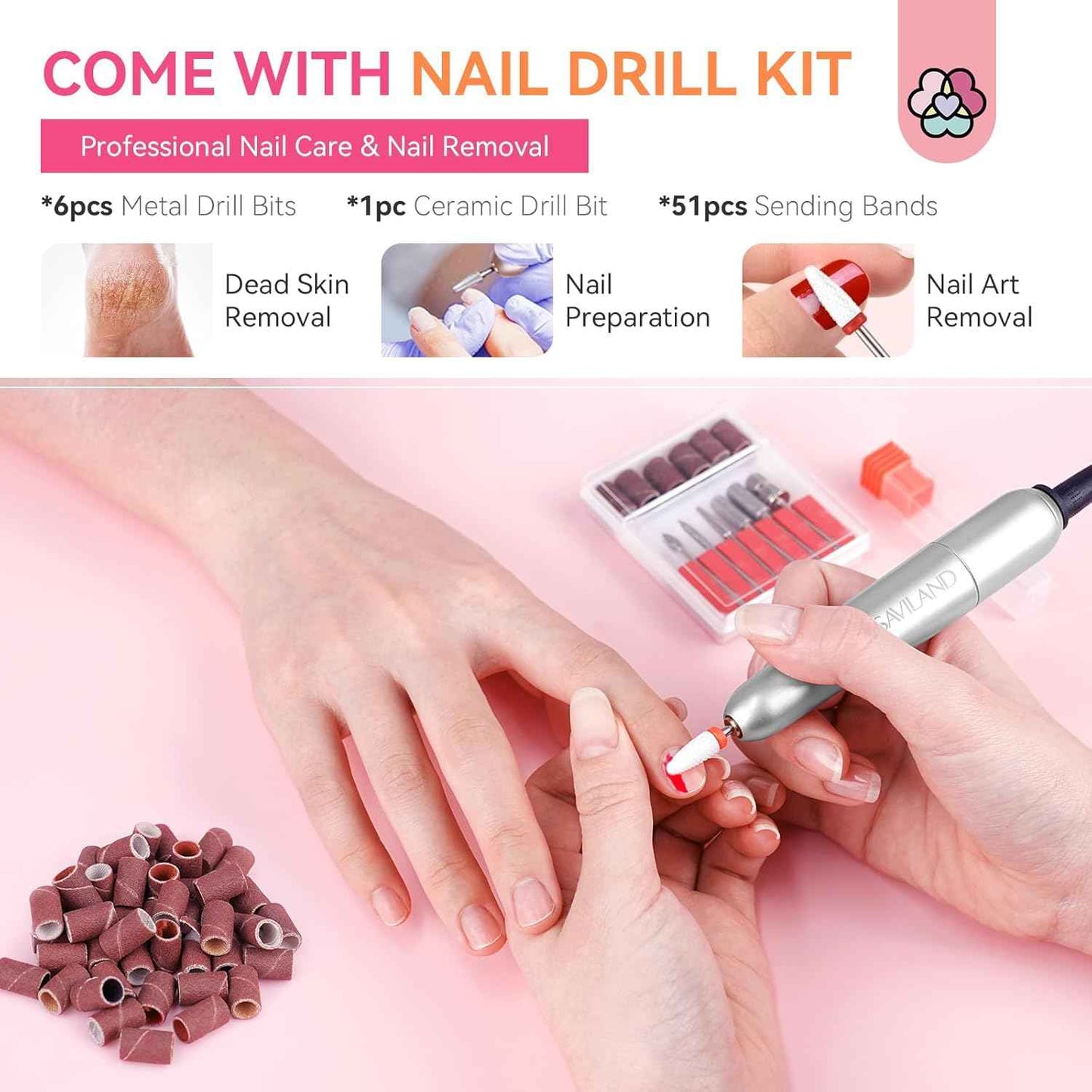 Acrylic Nail Kit with Drill & 2024 Nail Primer – SAVILAND Professional Set