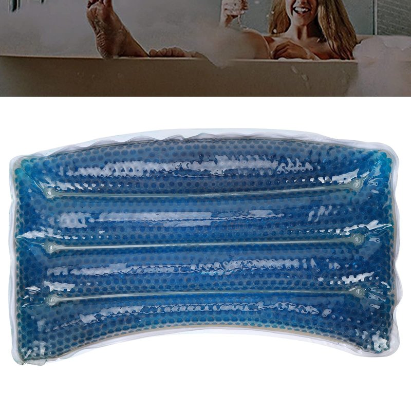 30cm Bathtub Spa Pillow, Non‑Slip Support Head Neck Soft Comfortable Bath Ice Gel Pillows for Tub (Blue)