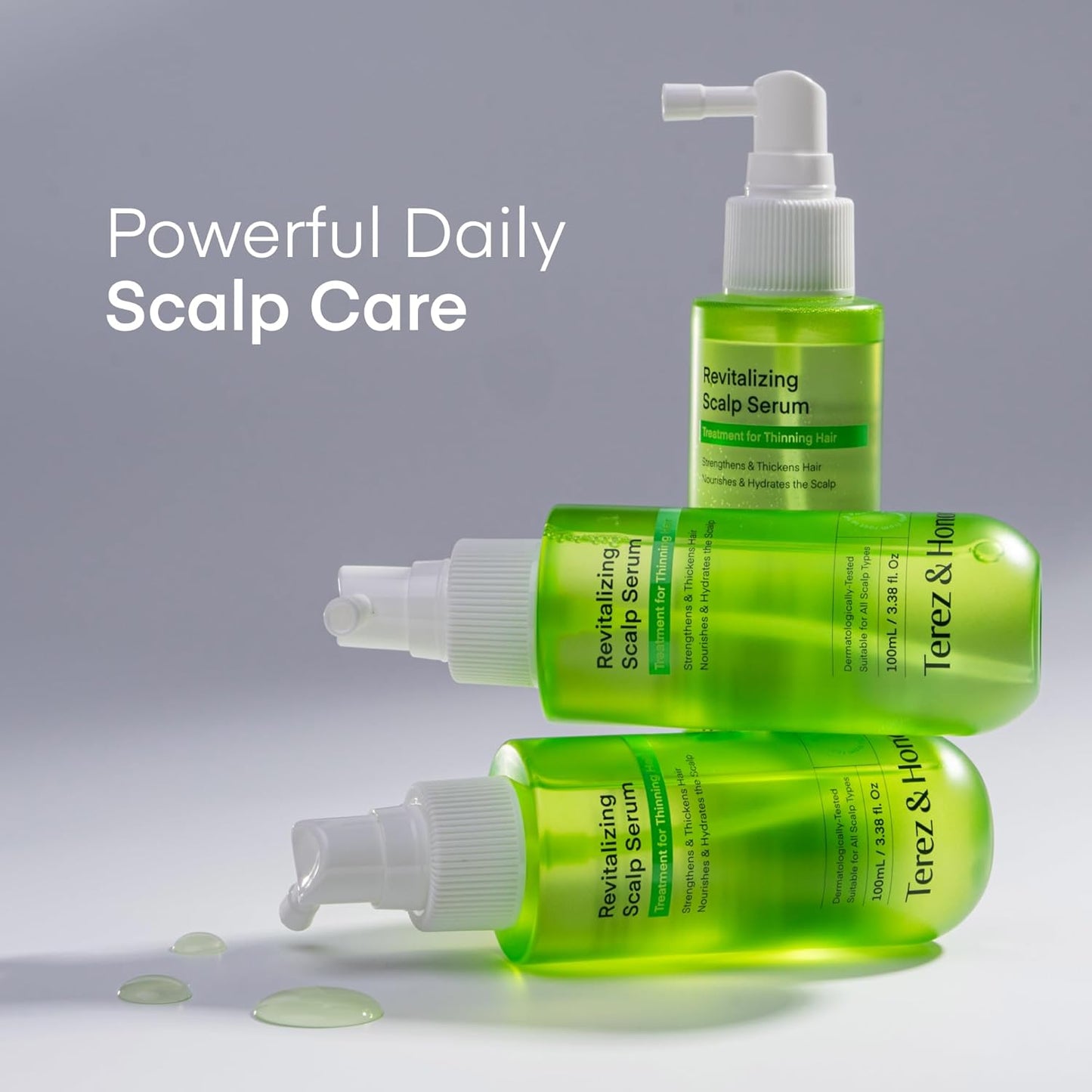 Scalp Serum for Hair Growth Spray - Korean Vegan Treatment for Thinning Hair & Itchy Scalp | Non-Greasy, Lightweight Formula (100 mL)