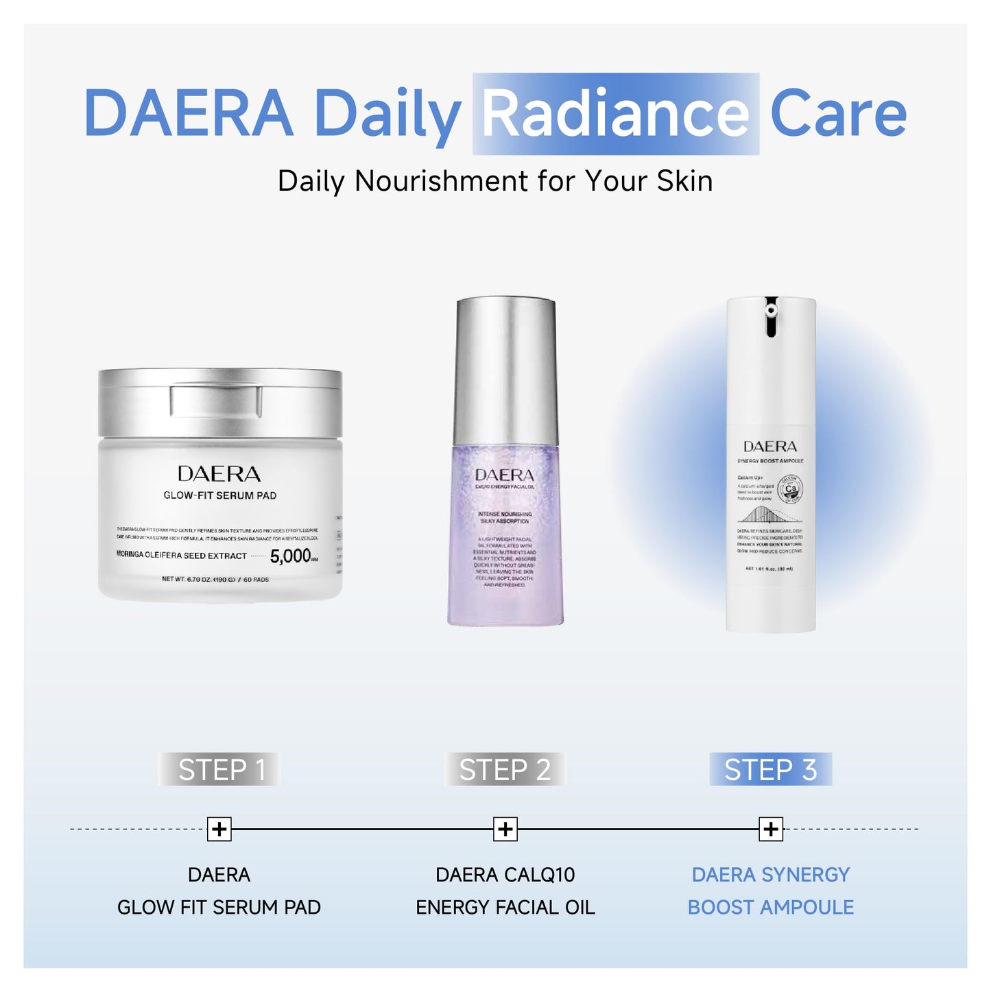 DAERA Synergy Boost Ampoule – Korean Brightening & Hydrating Face Serum, Dark Spot Correcting & Anti-Aging Ampoule with Calcium Up+ Complex, Firming Serum for Glowing Skin, 30ml