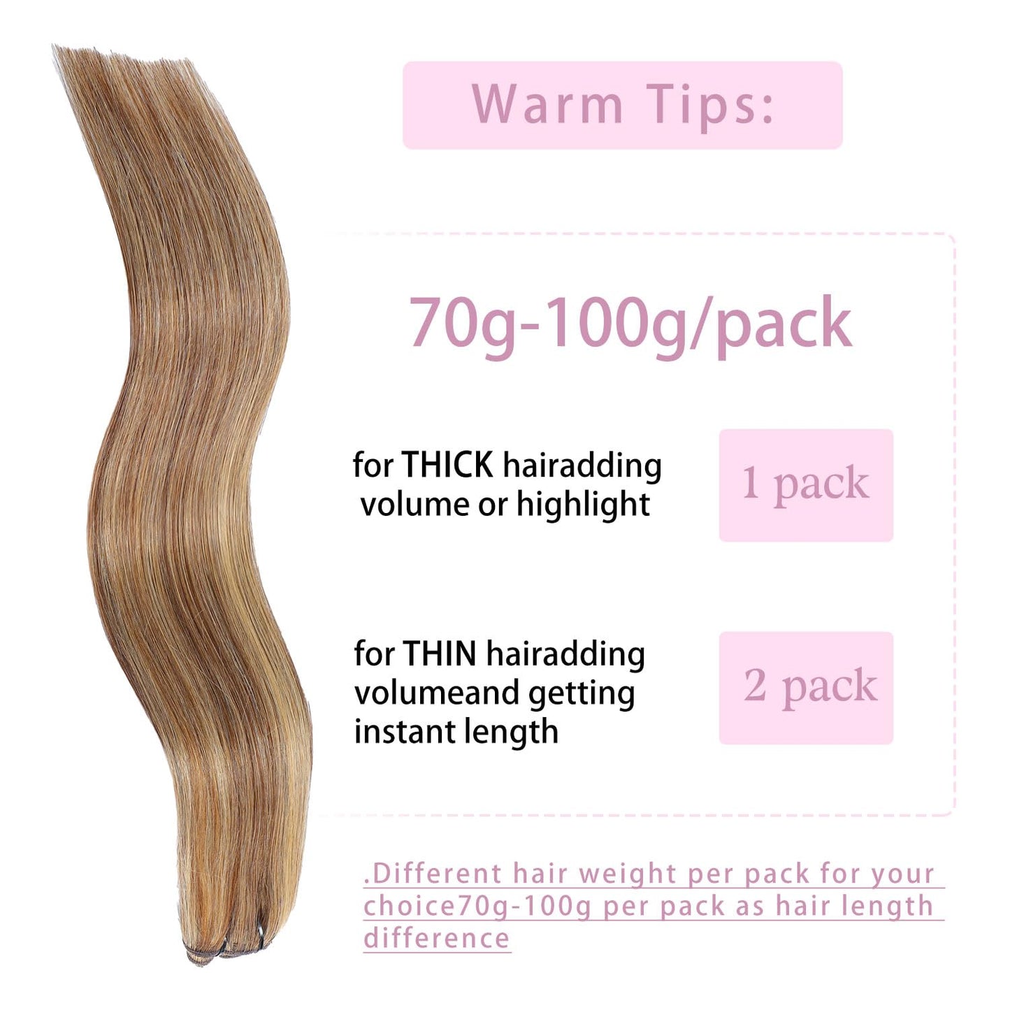 Clip in Hair Extensions Real Human Hair Chocolate Brown to Caramel Blonde 14 inch 7pcs 70g/Pack, Human Hair Clip in Extensions, Salon-Grade Quality, Easy Comfort Wear for Women (#P4/27, 14 inch)