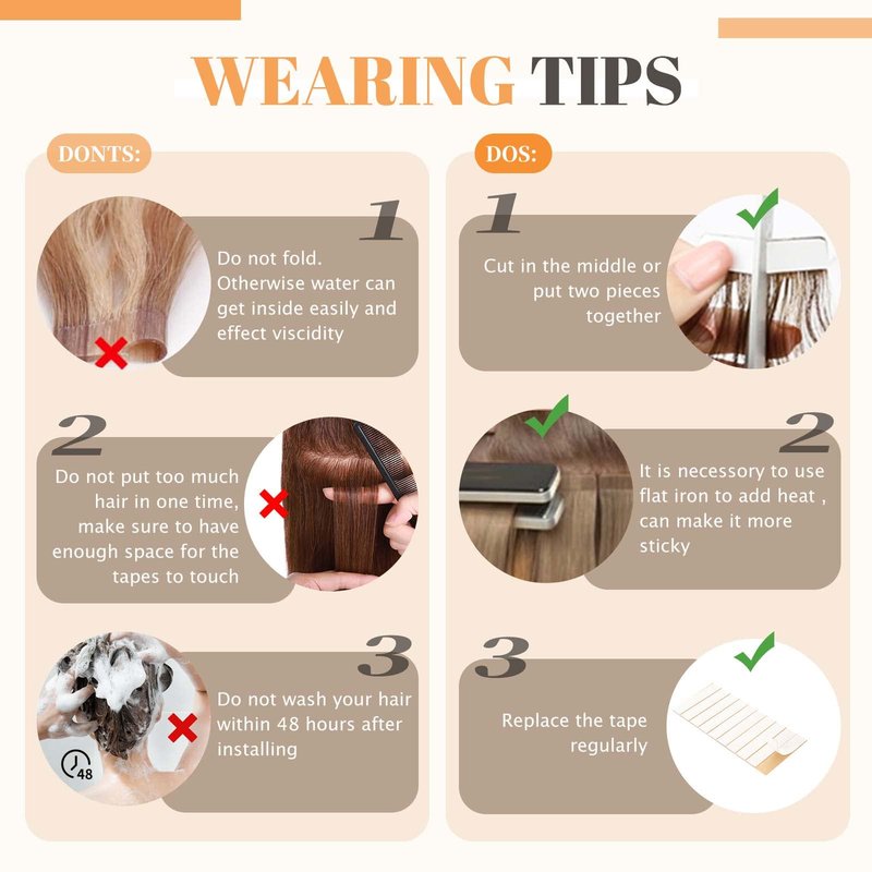 Hairro Tape In Real Human hair Extension Glue In Skin Weft Hair Extensions Rooted Tape in Hair Seamless Invisible Double Sided Tape Human Hair Extensions For Women 20 inch 30g 20pcs #06 Light Brown