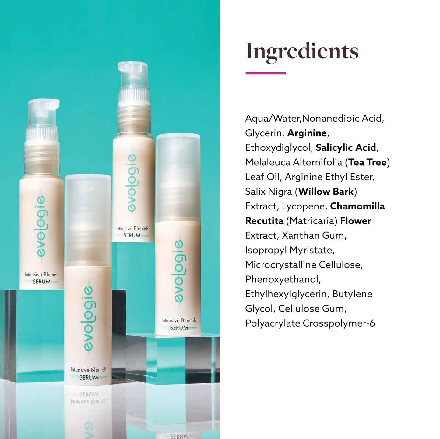 Evologie Intensive Blemish Serum for Face – Gentle Hydrating Acne Serum with Salicylic Acid & Hyaluronic Acid, Helps Reduce Breakouts & Post-Acne Marks, Safe for Sensitive Skin, 0.5 oz