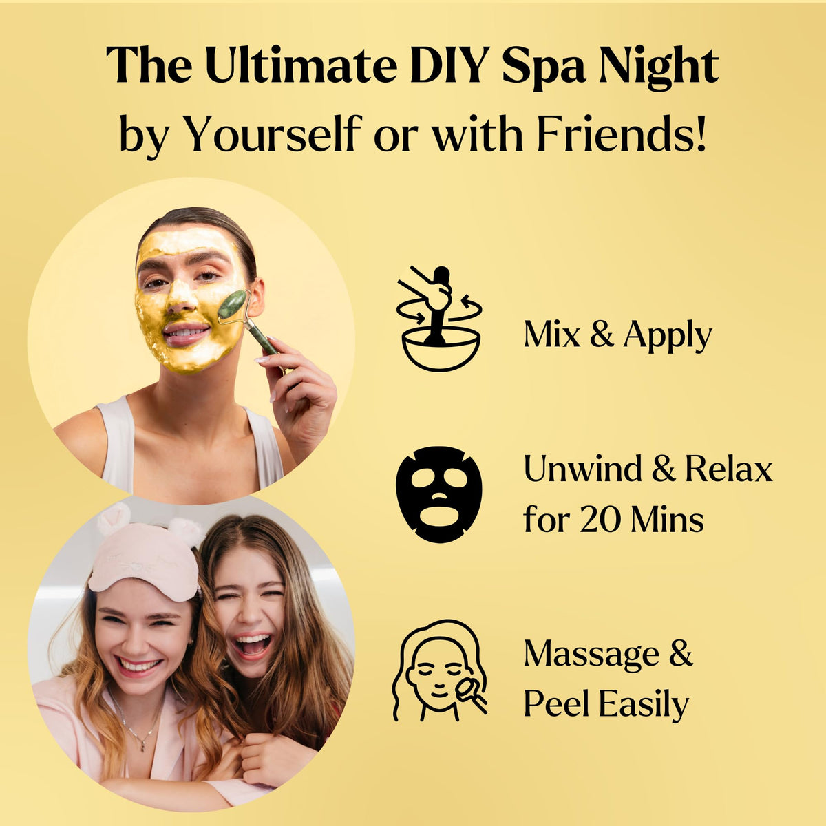 VogueNow Jelly Face Mask for Facials - 24K Gold Hydrating, Brightening & Nourishing Jelly Mask with Free Jade Roller & Spatula | Professional Hydrojelly Masks | Vajacial Jelly Mask Powder | 23 Oz Jar