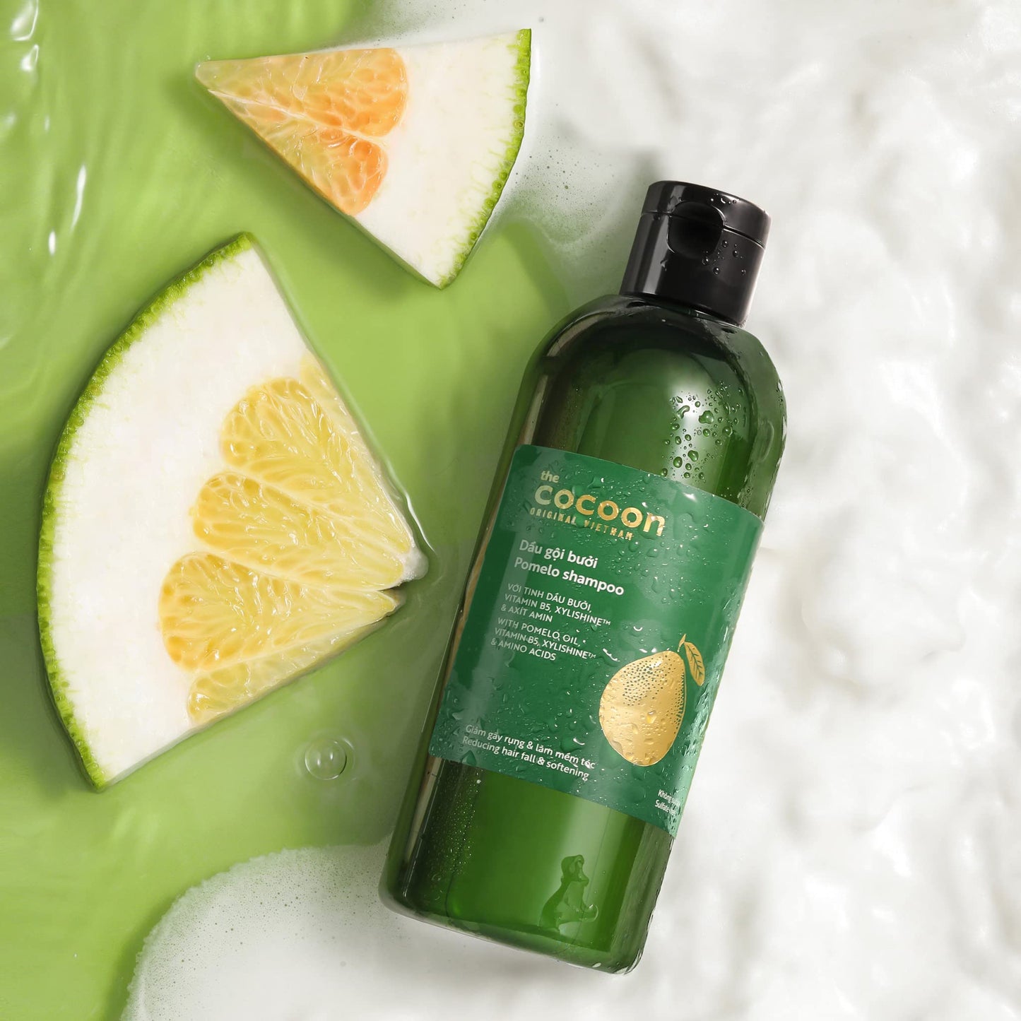 Cocoon Pomelo Botanical Shampoo 310ml / 10.48 fl oz – Luxury Sulfate Free Shampoo with Vietnamese Pomelo Peel Oil & Vitamin B5, Hydrating Strengthening Shampoo for Soft, Full-Looking Hair