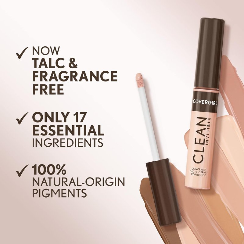 Covergirl Clean Invisible Concealer - Lightweight Hydrating Formula | Classic Beige 130, 0.23oz