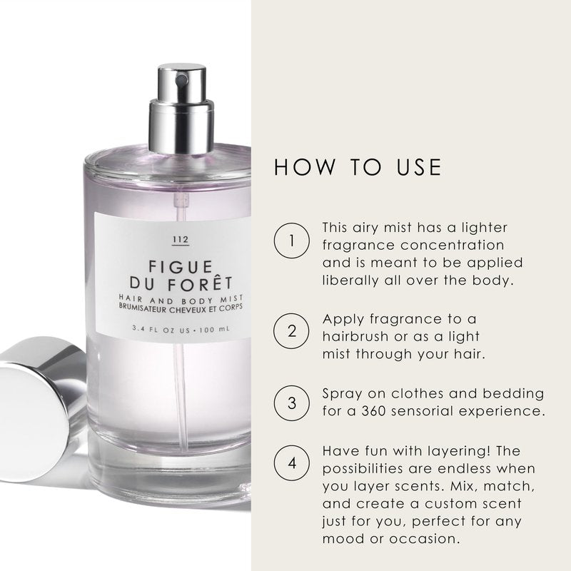 Le Monde Gourmand Lait de Coco Hair & Body Spray Mist - Bergamot, Vanilla, Coconut Fragrance Notes- 3.4oz (100ml)