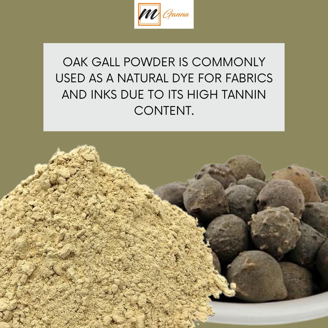 mGanna 100% Natural Oak Gall Powder 0.5 lbs / 227 GMS | Quercus Infectoria/Majuphal or Manjuphal