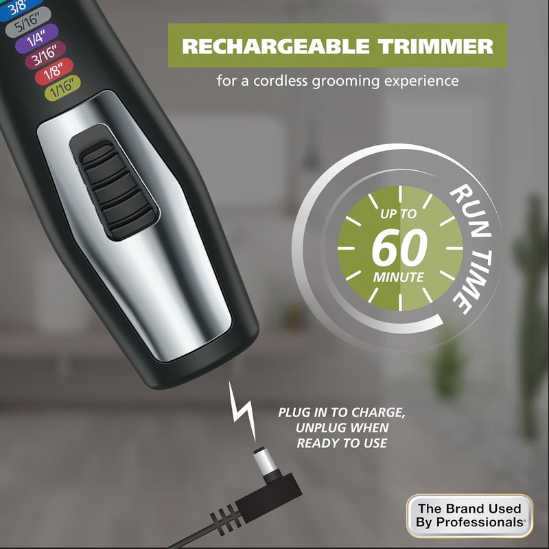 Wahl Color Pro Rechargeable Cordless Beard Trimmer Set | Includes Detail Eyebrow & Nose Hair Trimmers