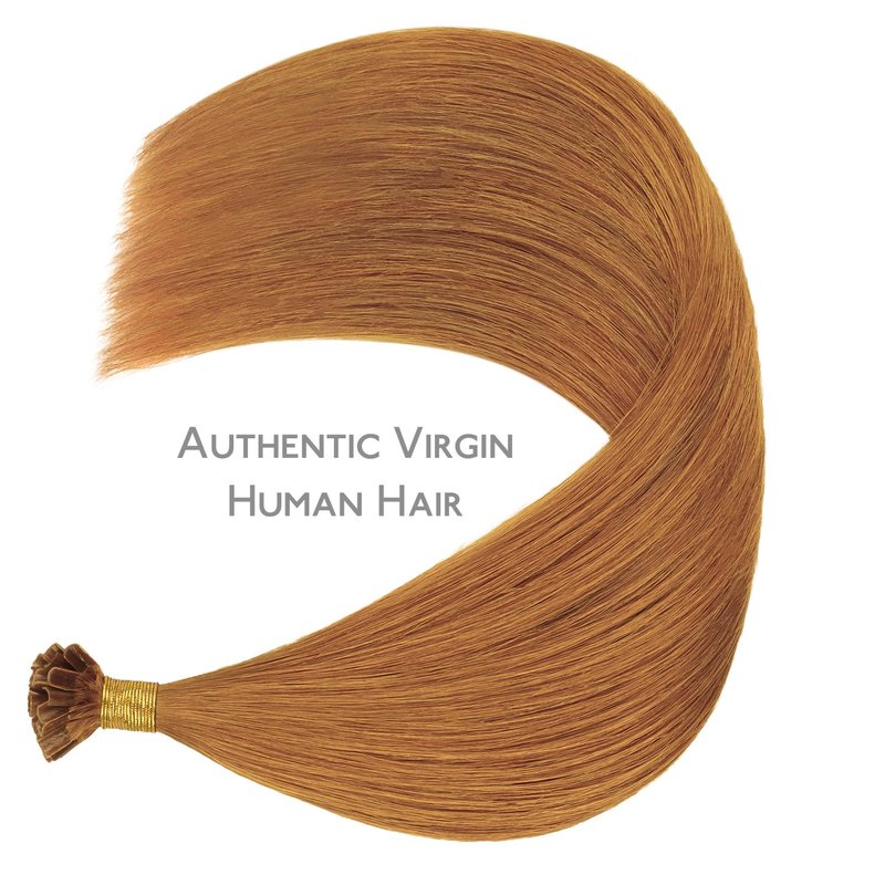 WENNALIFE U Tip Hair Extensions Real Human Hair, 50g 50s 16 Inch Auburn Ginger Remy Hair K Tip Invisible Straight Keratin Bond Hot Fusion Hair