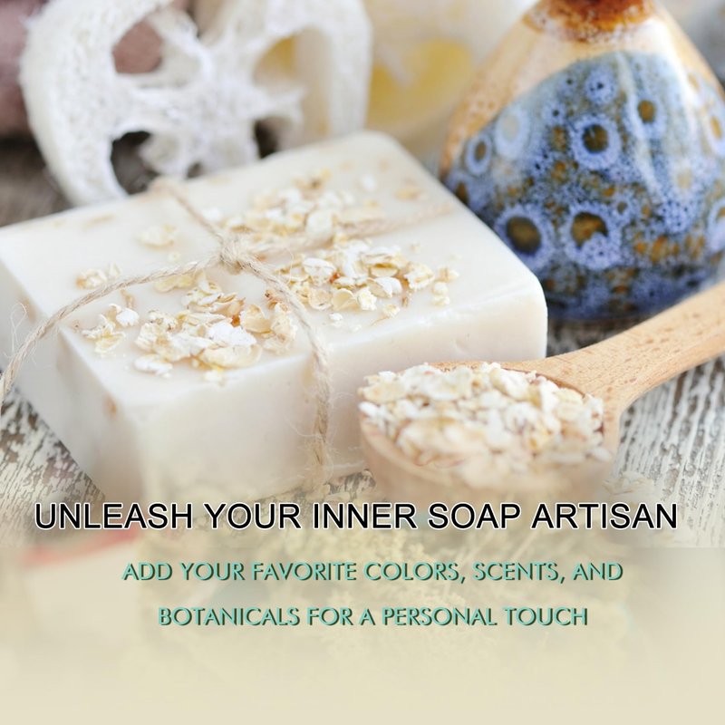 5lb Glycerin Soap Base - Scented Melt and Pour Soap Base for DIY Crafting, Easy to Cut, Vegan and Cruelty-Free, Moisturizing and Gentle on Skin for Soap Making Supplies (Oatmeal Milk, 5 Pound)