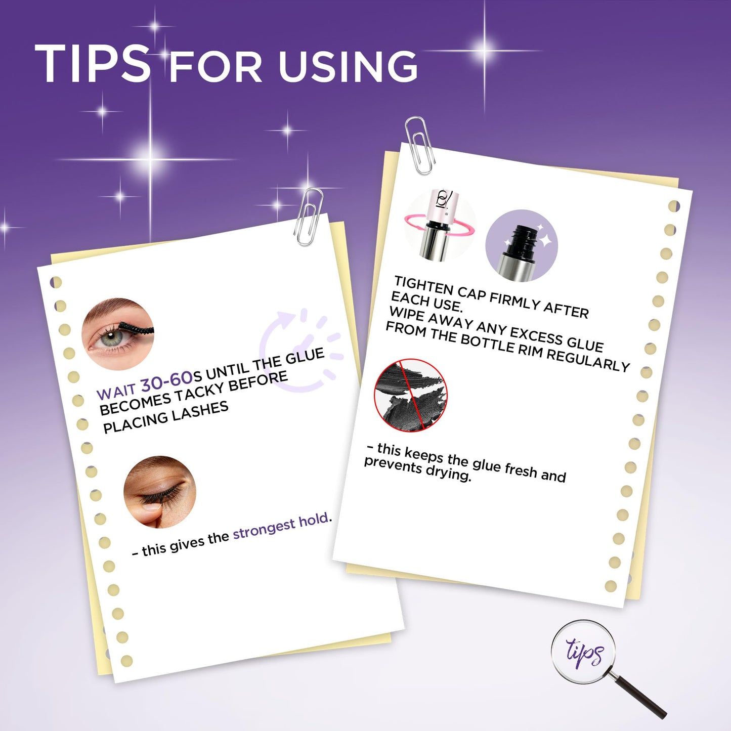 GAQQI Lash Cluster Glue, Lash Bond and Seal Waterproof, Bond & Seal Eyelash Glue for Clusters, Eyelash Adhesive Black Long-Lasting 72H, Latex-Free(5ml+5ml)
